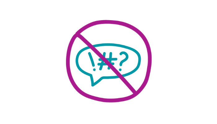 icon of speech bubble wiith expletives