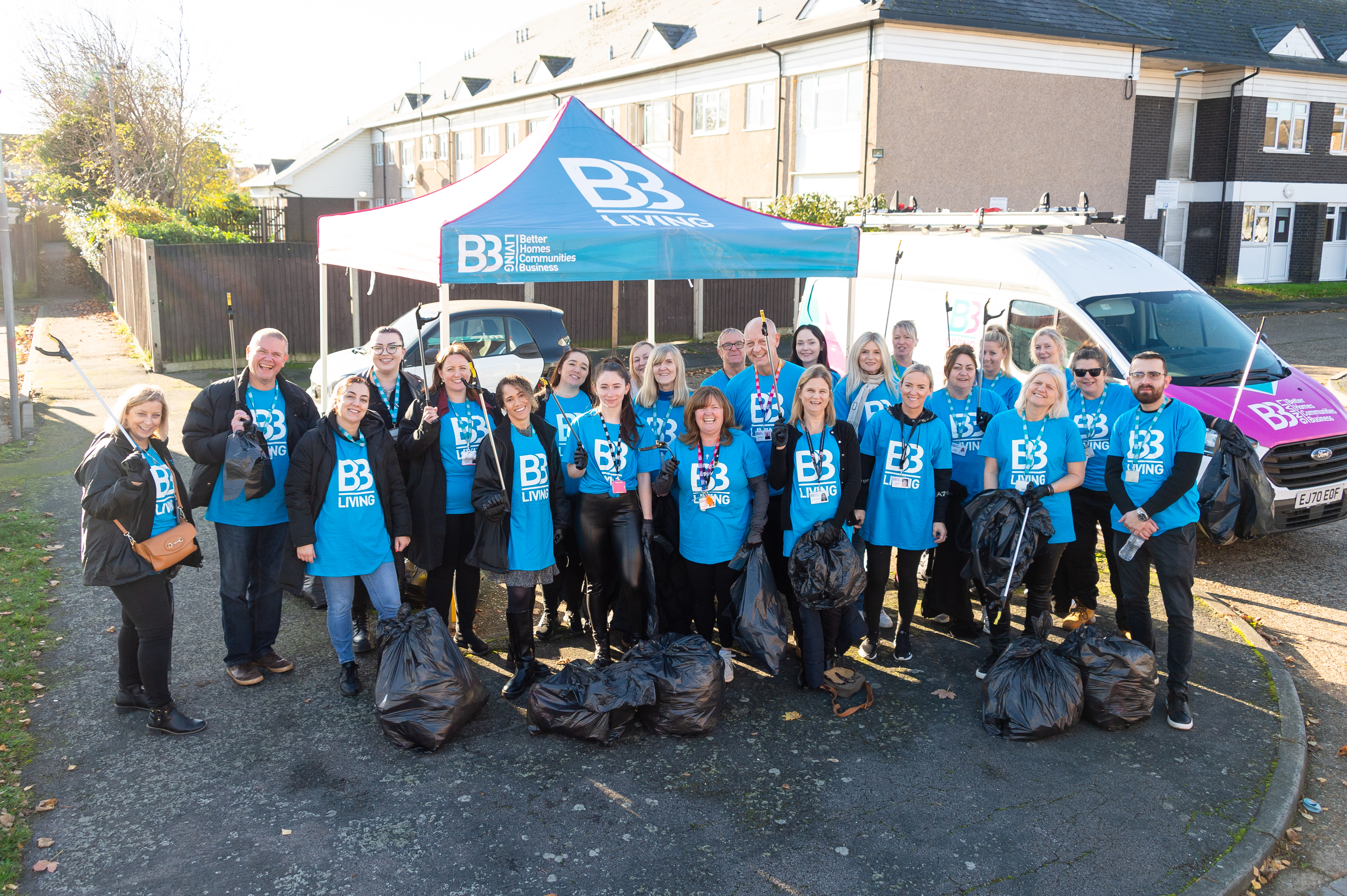 staff photo at a plogging event