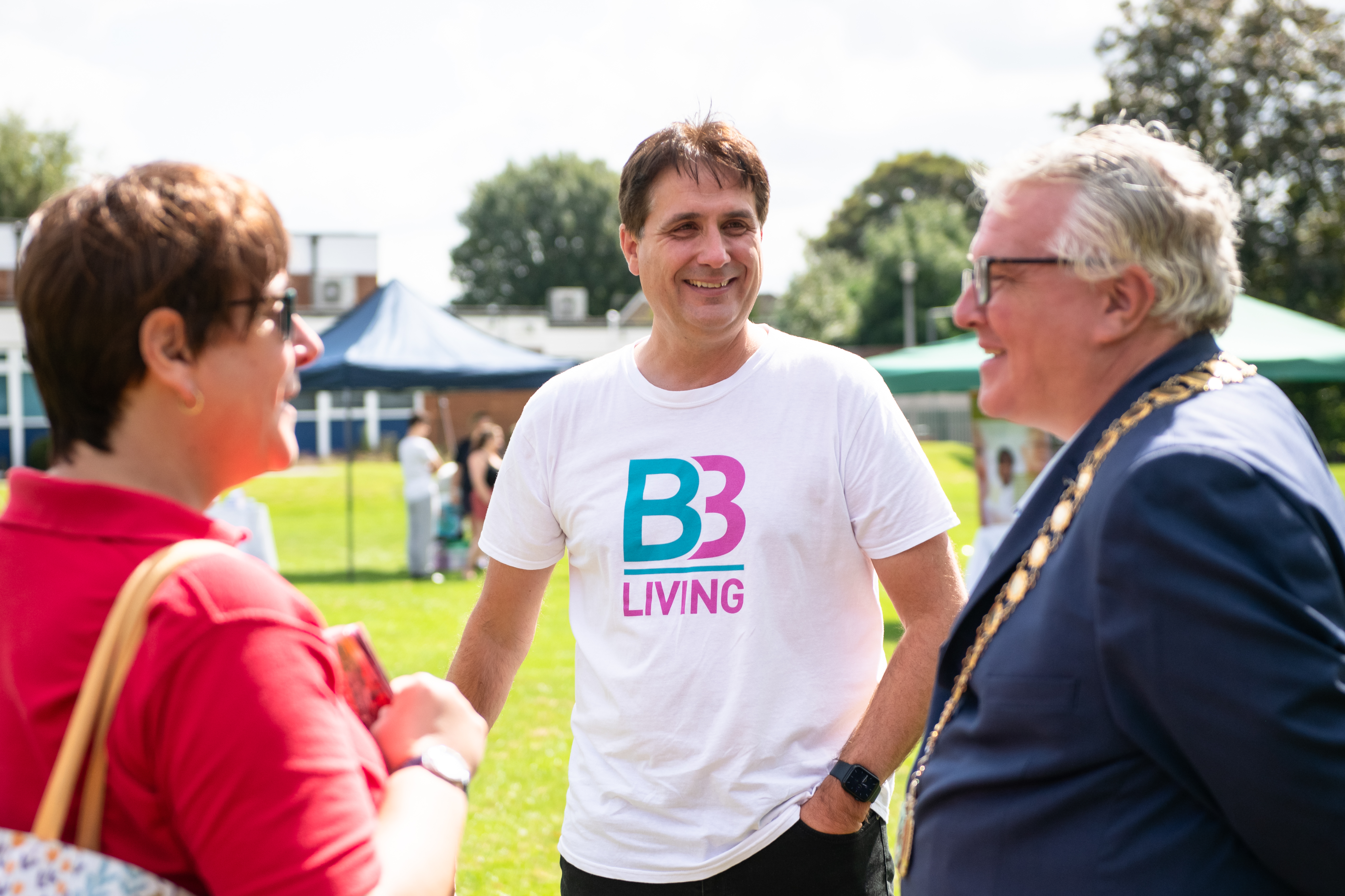 Local mayor and staff at an event