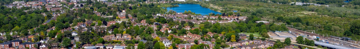 Aerial shot of Hoddesdon
